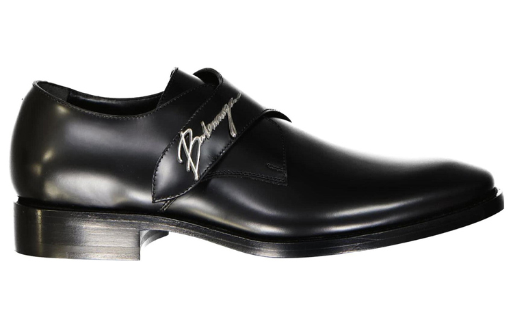 Balenciaga Leather Low Top Sneaker 'Black' 圖 2