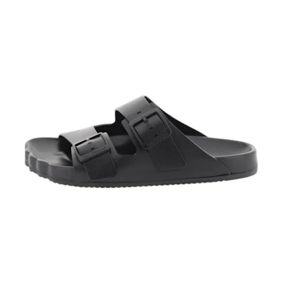 Balenciaga Leather Round Toe Slide 'Black'