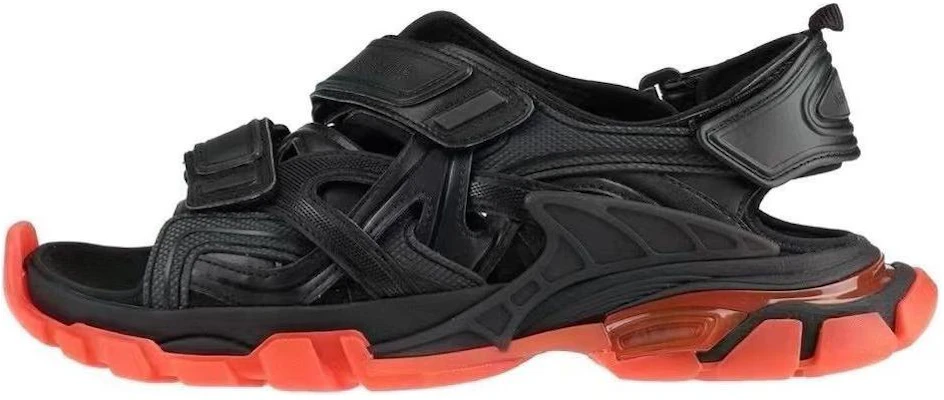 Balenciaga巴黎世家 皮革 簡約時尚 海灘涼鞋 男款 黑橙色 Buy Balenciaga巴黎世家 皮革 簡約時尚 海灘涼鞋 男款 黑橙色