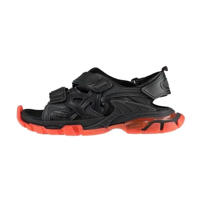 Balenciaga Leather Sandal 'Black Orange'