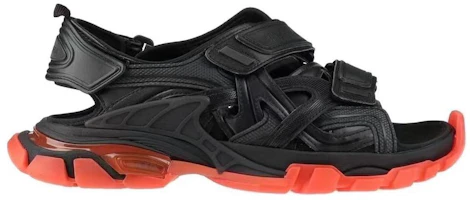Order Balenciaga巴黎世家 皮革 簡約時尚 海灘涼鞋 男款 黑橙色