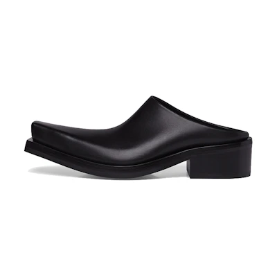 Balenciaga Leather Slip-On Chunky Heel 'Fashion Slide Black'