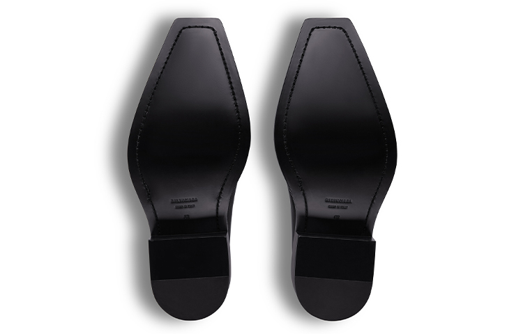 Balenciaga Leather Slip-On Chunky Heel 'Fashion Slide Black' 圖 6