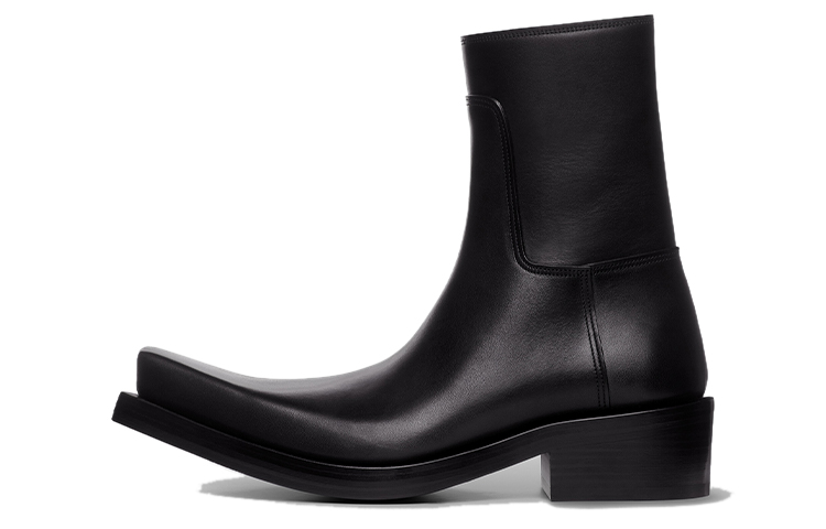 Balenciaga Santiago Booties 'Black Matte Calfskin' 745530WBDO01000