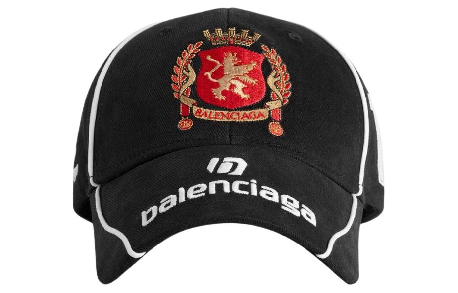 Balenciaga Letter Logo Black Baseball Cap for Men. 778787410B21000