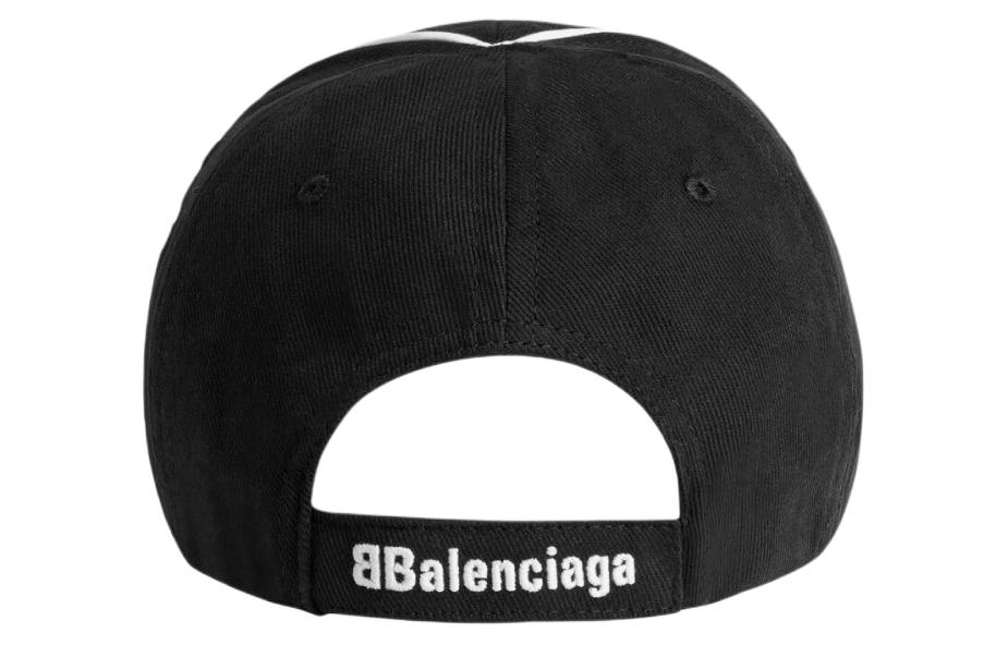 Balenciaga Letter Logo Black Baseball Cap for Men. 778787410B21000 圖 3