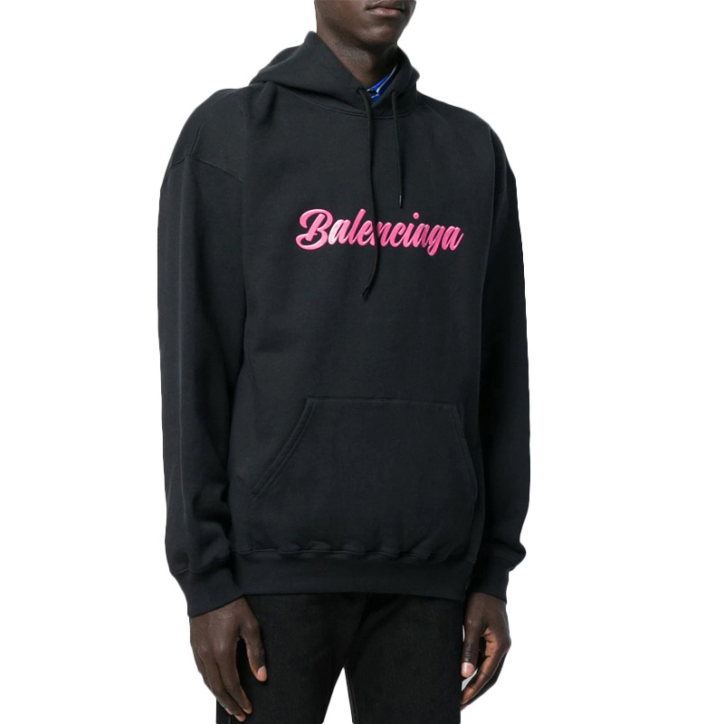 Balenciaga Letter Logo Hoodie Unisex Black Regular Fit Long Sleeve. 583215TFV608465 圖 3
