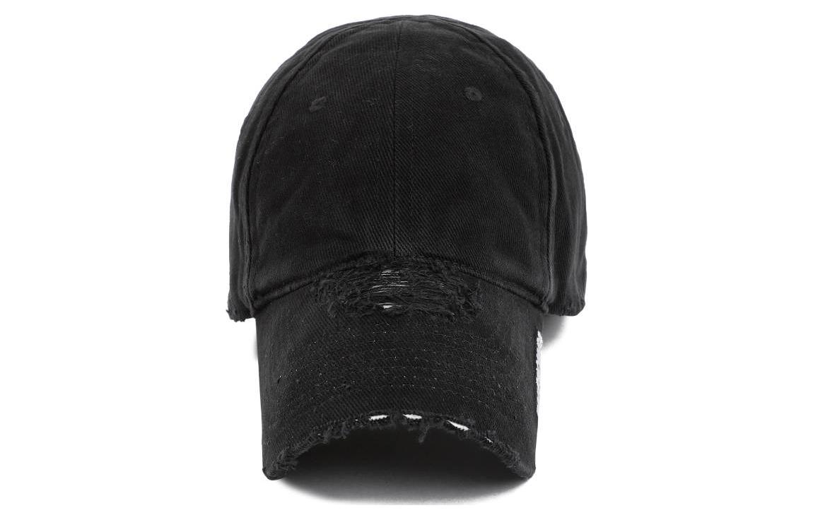Balenciaga Letter Logo Print Cotton Cap Black 744300410B21077