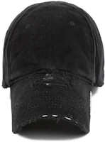 Balenciaga Letter Logo Print Cotton Cap Black 744300410B21077 Balenciaga Letter Logo Print Cotton Cap Black 744300410B21077
