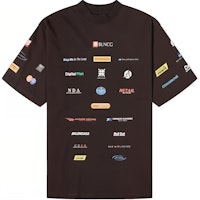 Balenciaga Letter Logo Print Crew Neck Brown T-Shirt Regular Fit . 764235TQVH31055 Balenciaga Letter Logo Print Crew Neck Brown T-Shirt Regular Fit . 764235TQVH31055