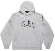 Balenciaga Letter Logo Print Hoodie Unisex Oversized Fit Gray 761458TPVD61167 Balenciaga Letter Logo Print Hoodie Unisex Oversized Fit Gray 761458TPVD61167