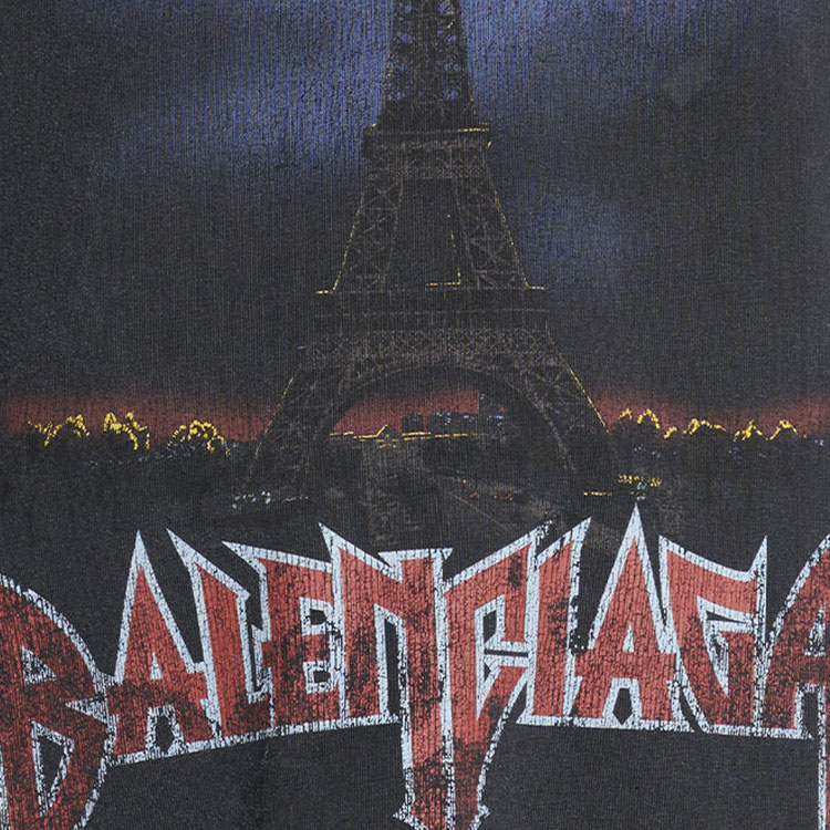 Details for Balenciaga 字母Logo印花寬鬆版長袖T恤 男女 黑色 791613TQVY22020