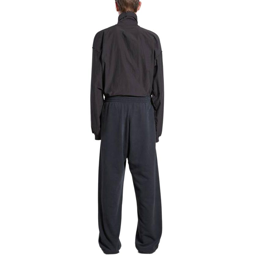 Purchase Balenciaga 字母標誌黑色寬鬆版型男女休閒長褲 771081TQVA41750