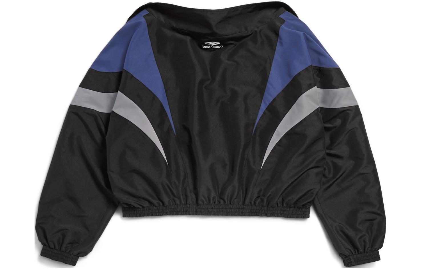 Lookbook バレンシアガ ロゴプリント ジップアップジャケット ユニセックス オーバーサイズ ブラック 長袖 790756TMO101000