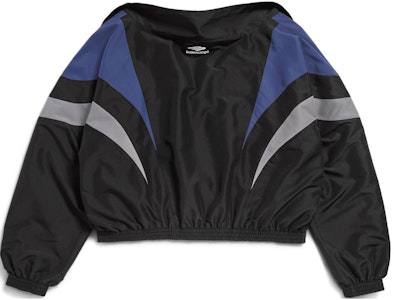 Balenciaga Jaket Oversized Unisex Hitam Logo Letter Lengan Panjang dengan Resleting. 790756TMO101000 Lookbook Balenciaga Jaket Oversized Unisex Hitam Logo Letter Lengan Panjang dengan Resleting. 790756TMO101000