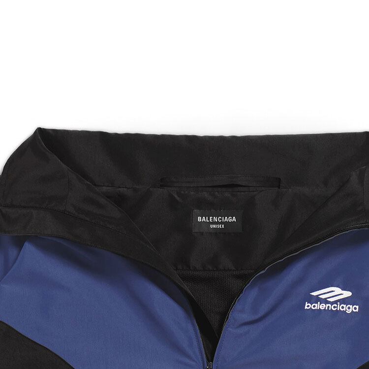 Sizing バレンシアガ ロゴプリント ジップアップジャケット ユニセックス オーバーサイズ ブラック 長袖 790756TMO101000