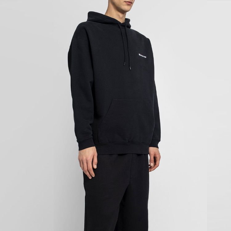 Balenciaga Letter Print Black Hoodie Pullover Sweatshirt 570811TJV851070 圖 5