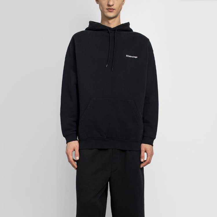 Balenciaga Letter Print Black Hoodie Pullover Sweatshirt 570811TJV851070 圖 6