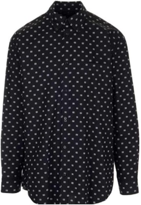 Balenciaga Letter Print Black Long Sleeve Casual Shirt Unisex Loose Fit. 534333TELE51070 Buy Balenciaga Letter Print Black Long Sleeve Casual Shirt Unisex Loose Fit. 534333TELE51070