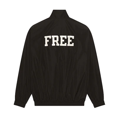Balenciaga Letter Print Black Long Sleeve Jacket Unisex Regular Fit 664630TFO041000