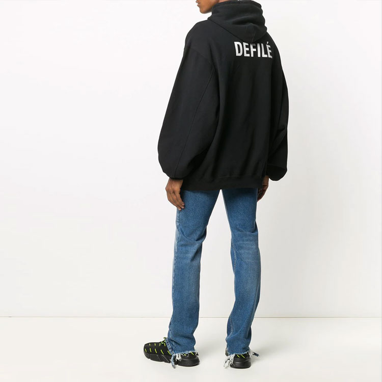 Balenciaga Letter Print Classic Black Sweatshirt 641679TJVE51000 圖 4