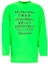 Order バレンシアガ レタープリント クルーネック 長袖 メンズ 蛍光グリーン 641667TJVI34162