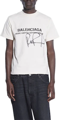 Camiseta Balenciaga Letter Print Cuello Redondo - Blanco Roto. 670943TLV579057 Order Camiseta Balenciaga Letter Print Cuello Redondo - Blanco Roto. 670943TLV579057