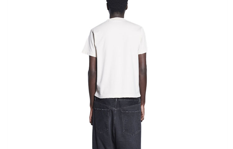 Balenciaga Letter Print Crewneck T-Shirt - Off White. 670943TLV579057 圖 3