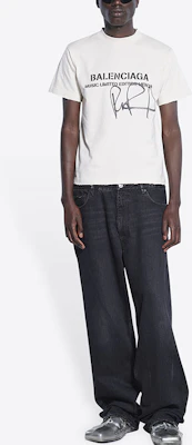 Camiseta Balenciaga Letter Print Cuello Redondo - Blanco Roto. 670943TLV579057 Shop Camiseta Balenciaga Letter Print Cuello Redondo - Blanco Roto. 670943TLV579057