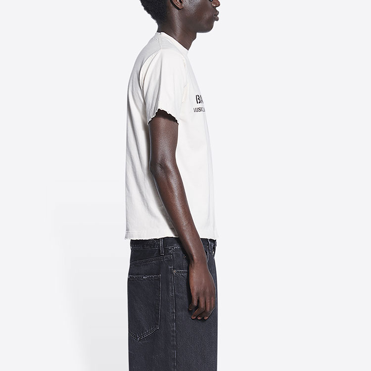 Balenciaga Letter Print Crewneck T-Shirt - Off White. 670943TLV579057 圖 5