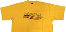 Shop Balenciaga Letter Print Crewneck T-Shirt Regular Fit Yellow. 641675TNVE77442