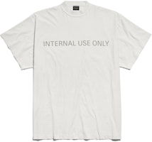 Balenciaga Letter Print Crewneck T-Shirt Unisex Grey White 787358TQVU29016 Balenciaga Letter Print Crewneck T-Shirt Unisex Grey White 787358TQVU29016
