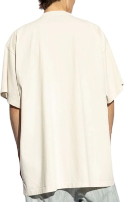 Balenciaga Letter Print Crewneck T-Shirt White FW24 Unisex Oversized Fit. 787349TQVT19784 Details for Balenciaga Letter Print Crewneck T-Shirt White FW24 Unisex Oversized Fit. 787349TQVT19784