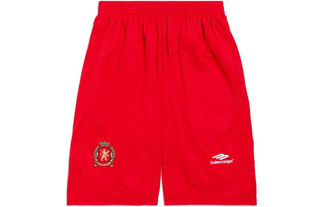 Balenciaga Letter Print Elastic Straight Sports Shorts Unisex Loose Fit. 777709TPVW46643