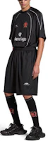 Shop Balenciaga Letter Print Elastic Straight Sports Shorts Unisex Loose Fit. 777709TPVW46643