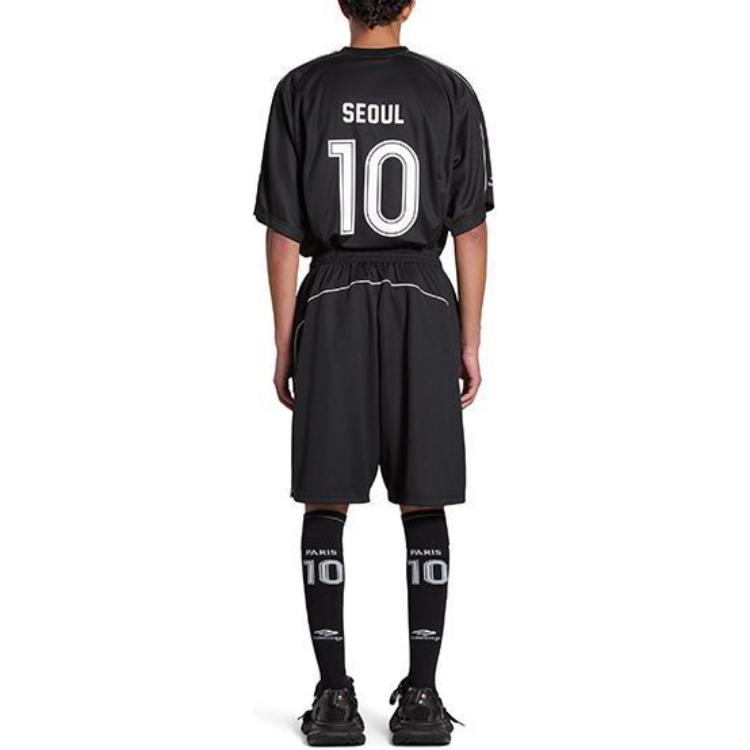 Balenciaga Letter Print Elastic Straight Sports Shorts Unisex Loose Fit. 777709TPVW46643 圖 5