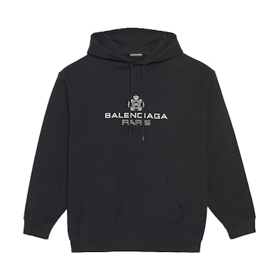 Balenciaga Letter Print Hoodie Black 570811TGV701000