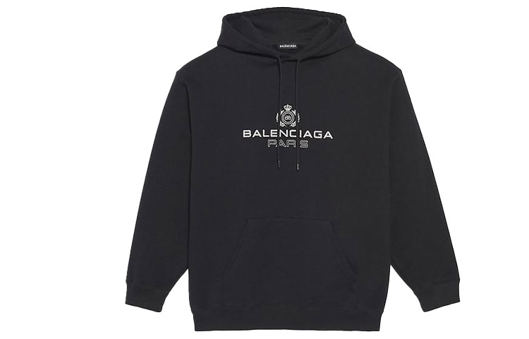 Order Hoodie Balenciaga Letter Print Hitam 570811TGV701000
