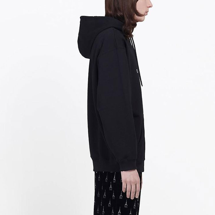 Details for Hoodie Balenciaga Letter Print Hitam 570811TGV701000