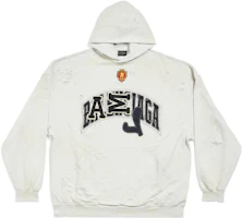 Balenciaga Letter Print Hoodie Unisex White Regular Fit Long Sleeve. 739024TOVN39012 Balenciaga Letter Print Hoodie Unisex White Regular Fit Long Sleeve. 739024TOVN39012