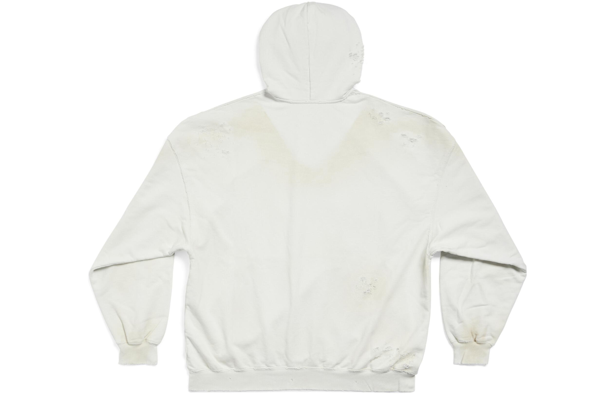 Balenciaga Letter Print Hoodie Unisex White Regular Fit Long Sleeve. 739024TOVN39012 圖 3