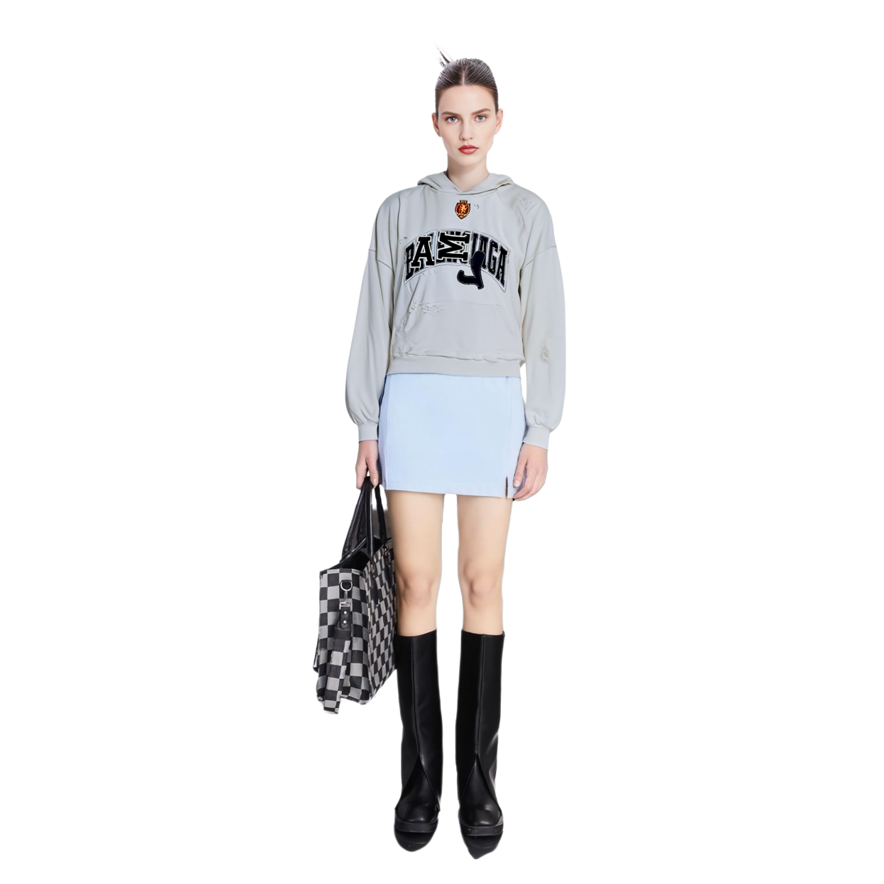 Balenciaga Letter Print Hoodie Unisex White Regular Fit Long Sleeve. 739024TOVN39012 圖 4