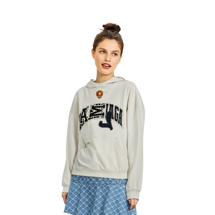 Balenciaga Letter Print Hoodie Unisex White Regular Fit Long Sleeve. 739024TOVN39012 圖 5