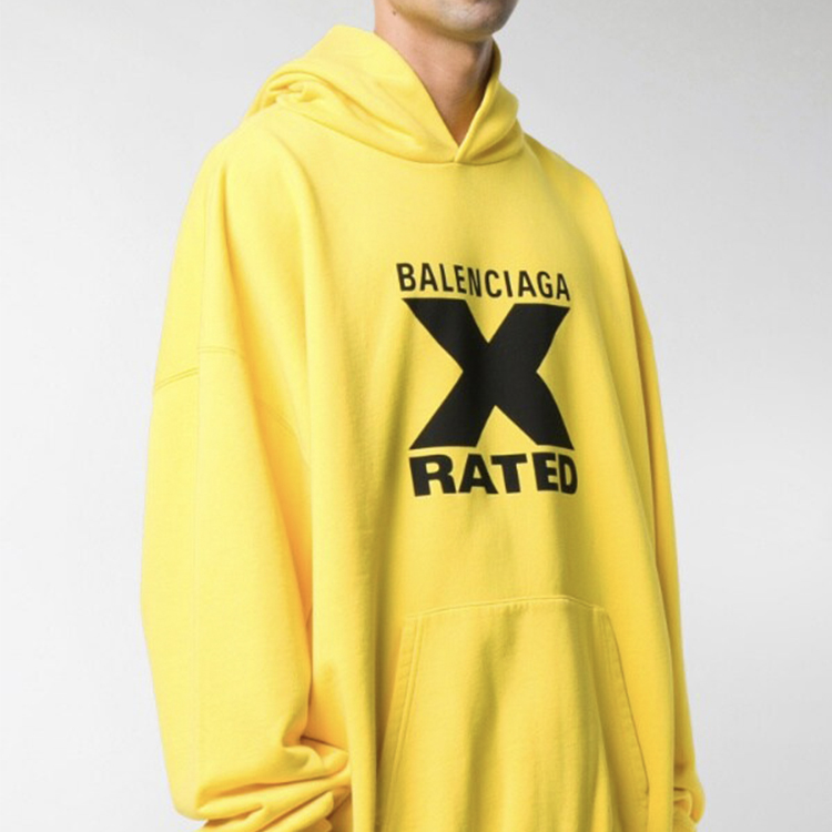Balenciaga Letter Print Hoodie Yellow/Black 620973TIVA81802 圖 5