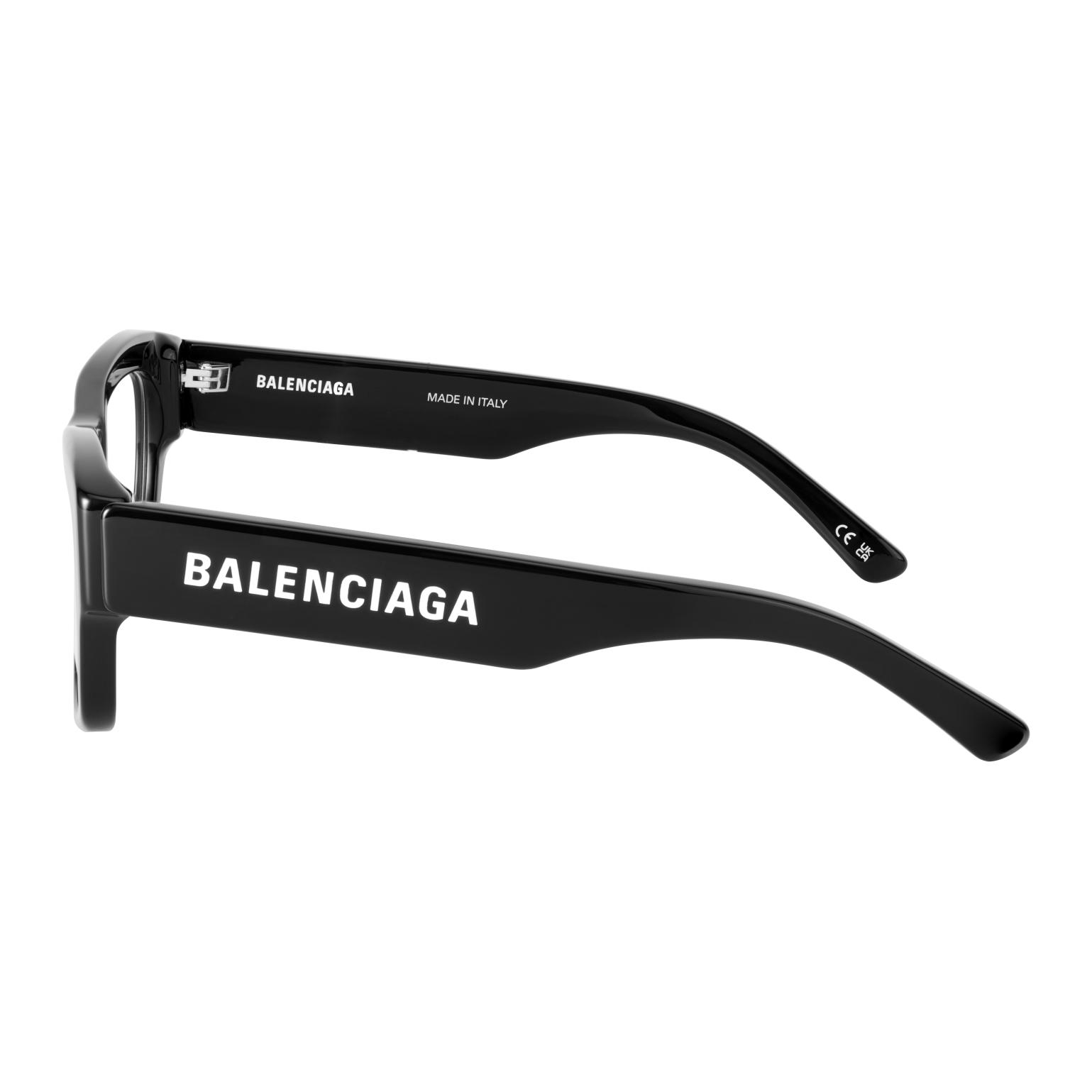 Shop Cermin Mata Hitam Unisex Balenciaga Letter Print Gaya Optik Unik. BB0264O-001