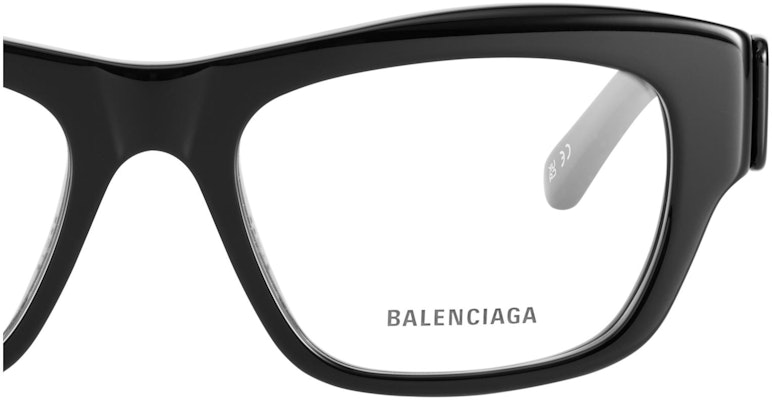 Cermin Mata Hitam Unisex Balenciaga Letter Print Gaya Optik Unik. BB0264O-001 Purchase Cermin Mata Hitam Unisex Balenciaga Letter Print Gaya Optik Unik. BB0264O-001