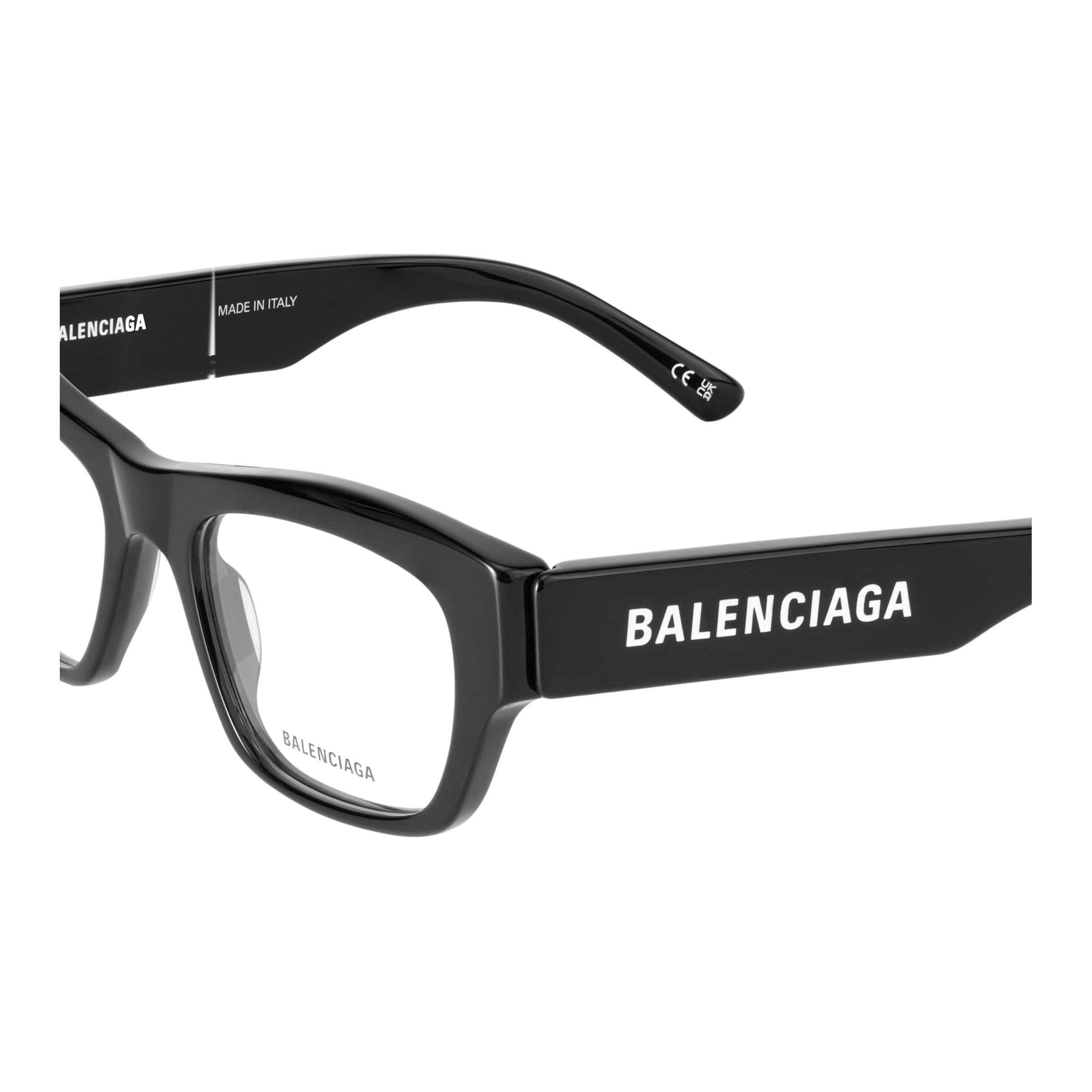 Details for Cermin Mata Hitam Unisex Balenciaga Letter Print Gaya Optik Unik. BB0264O-001