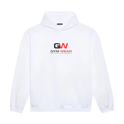 Balenciaga Letter Print Long Sleeve Sweatshirt White Regular Fit 620973TIVD49000