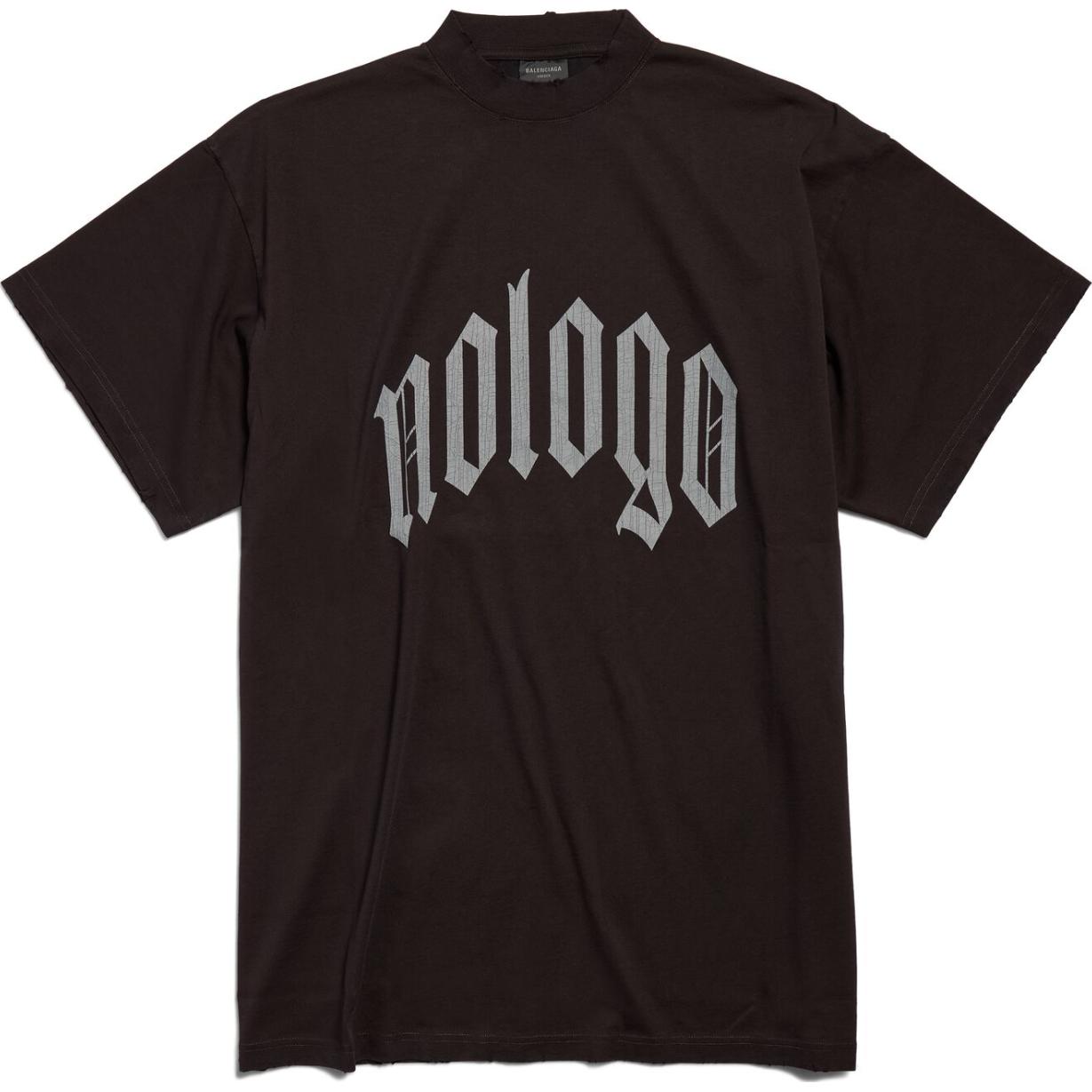 Balenciaga Letter Print Oversized Black T-Shirt Unisex FW24. 787349TQVP41200