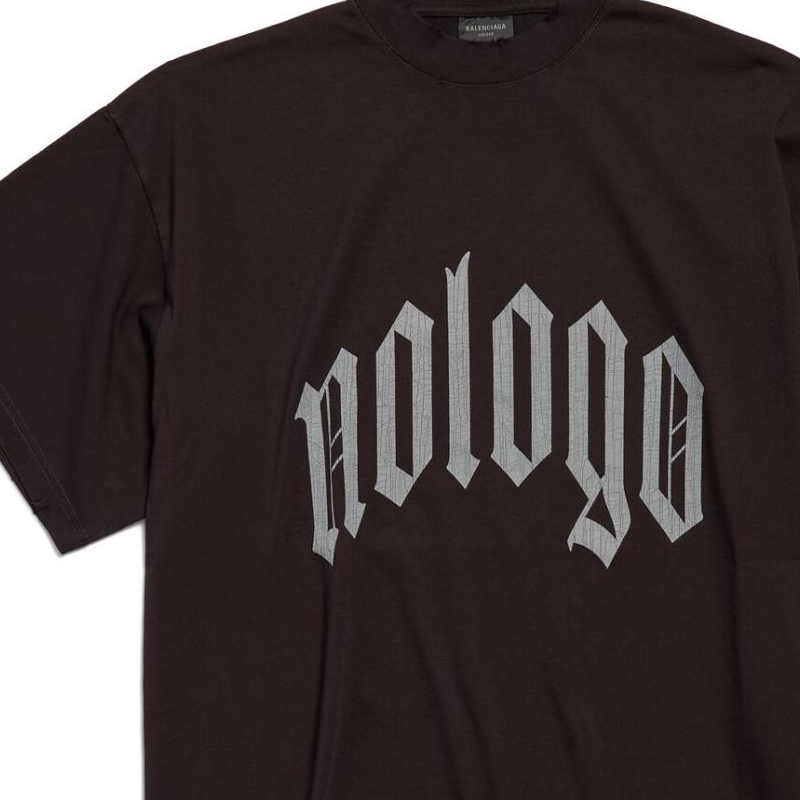Balenciaga Letter Print Oversized Black T-Shirt Unisex FW24. 787349TQVP41200 圖 4